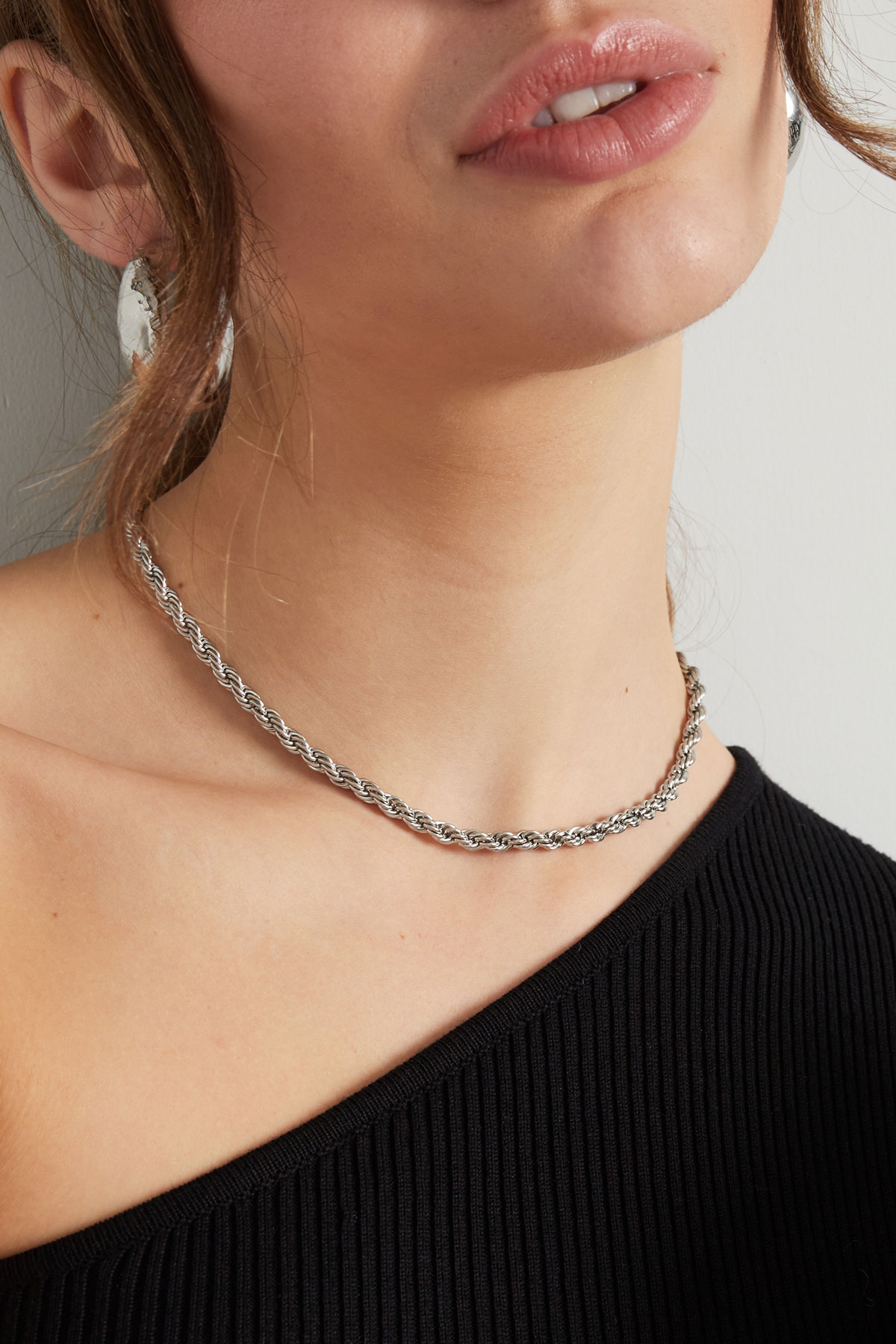 Halskette gedreht kurz - Silber - 4,5MM h5 Bild3